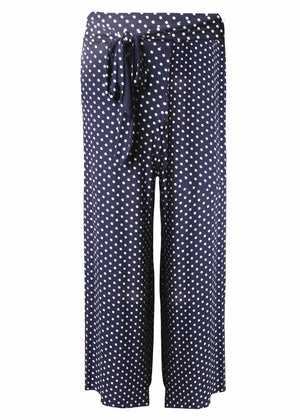 The Able Label Palazzo Spot Print Jersey Pull On Trouser